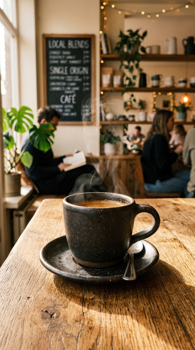 El Yapımı Mat Dokulu Seramik Espresso Fincanı